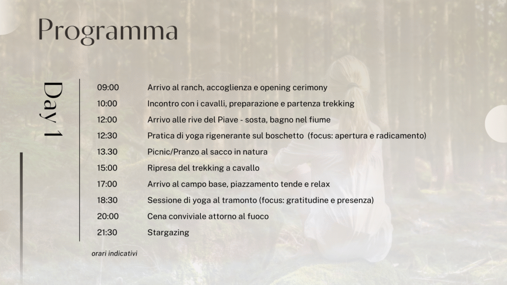 Trekking tra le rive del Piave: un weekend tra cavalli, yoga e natura